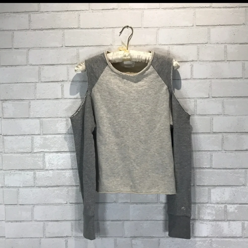 Rag & Bone sassy raw hem cold shoulder top - Picture 5 of 5